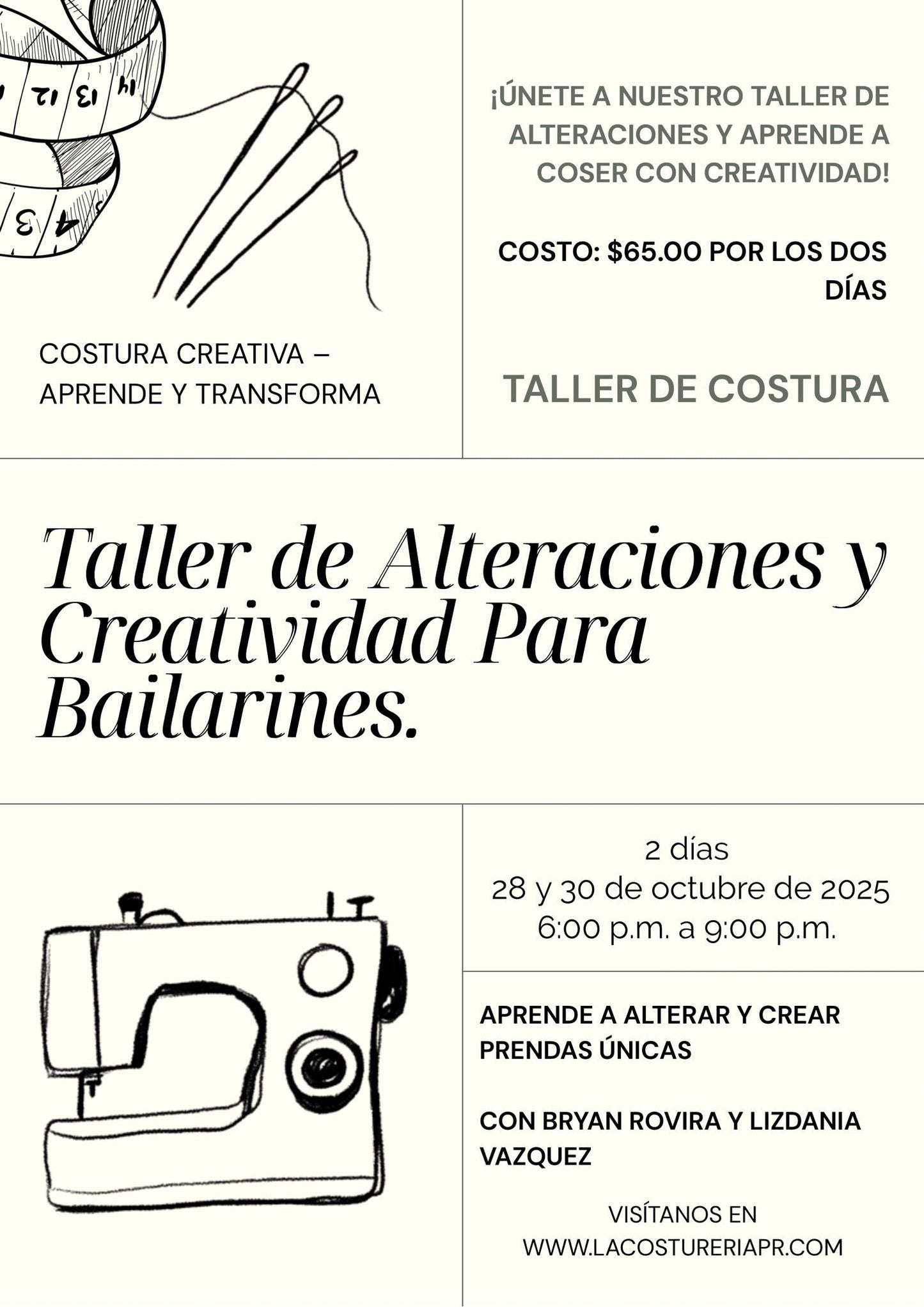 Taller de Alteraciones y creatividad para bailarines.